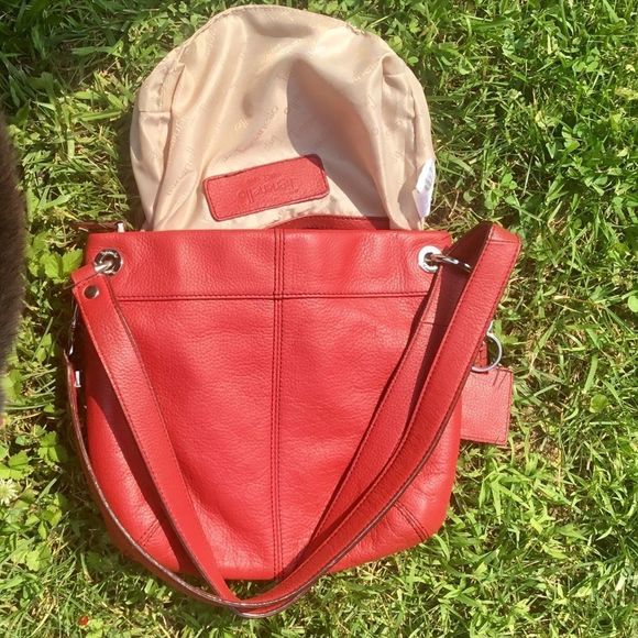 NWOT $155 Tignanello | Leather Crossbody in Red - Picture 8 of 8